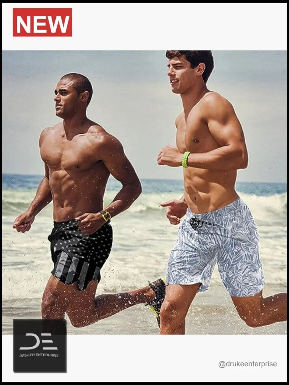 Men's Quick Dry Swim Trunks with Pockets UPF 50 Board Shorts